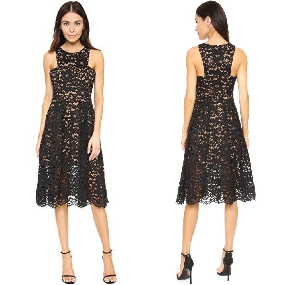 Ministry Of Style Embrace Black Lace Midi Dress